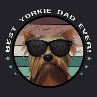 Best Yorkie Dad Ever Vintage Yorkshire Terrier Dog Unisex Sherpa-lined Denim Jacket | Artistshot