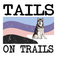 Alaskan Malamute Tails On Trails Funny Dog Hiking Crewneck Sweatshirt | Artistshot