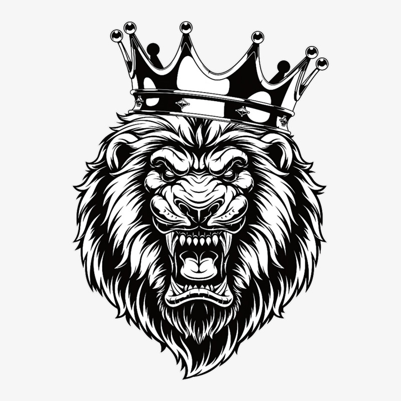 Angry Lion King Ferocious Lion With Crown Ladies Fitted T-Shirt by KatanaFarkas | Artistshot