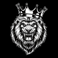 Angry Lion King Ferocious Lion With Crown Cropped Hoodie | Artistshot