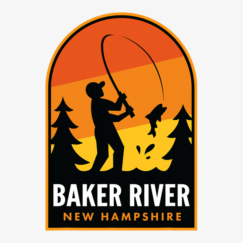 Baker River New Hampshire Fishing Ladies Fitted T-Shirt by HarborLenard | Artistshot