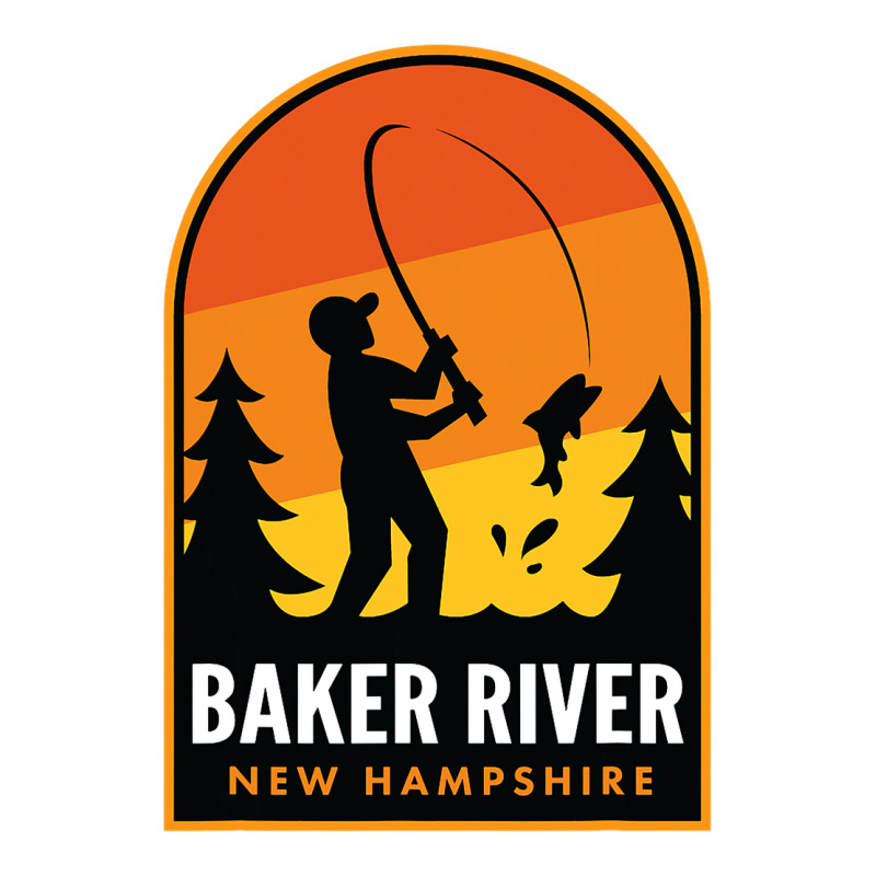 Baker River New Hampshire Fishing Women's V-Neck T-Shirt by HarborLenard | Artistshot