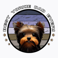 Best Yorkie Dad Ever Vintage Yorkshire Terrier Dog T-shirt | Artistshot