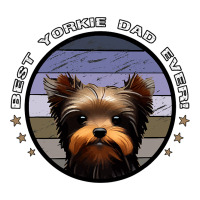 Best Yorkie Dad Ever Vintage Yorkshire Terrier Dog V-neck Tee | Artistshot