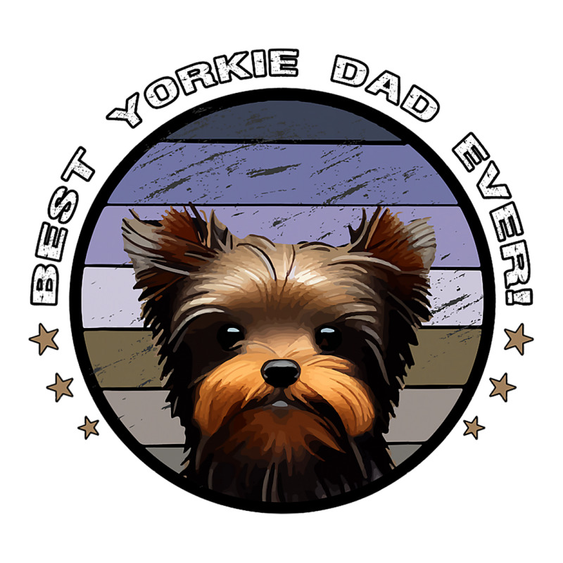 Best Yorkie Dad Ever Vintage Yorkshire Terrier Dog V-neck Tee | Artistshot