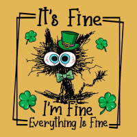 Black Cat Patricks Day Its Fine Im Fine Everything Vintage Hoodie And Short Set | Artistshot