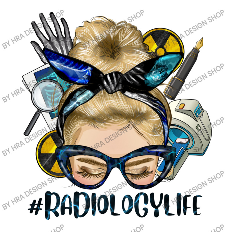 Blonde Messy Bun Radiology Life Raglan Crop Top by HRA Design Shop | Artistshot