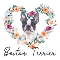 Boston Terrier Dog Flower Heart Funny Mothers Day  Raglan Crop Top | Artistshot