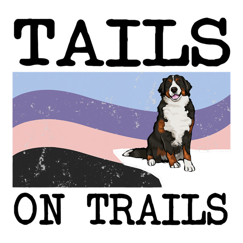 Bernese Mountain Dog Tails On Trails Funny Dog Hik V-neck Tee | Artistshot