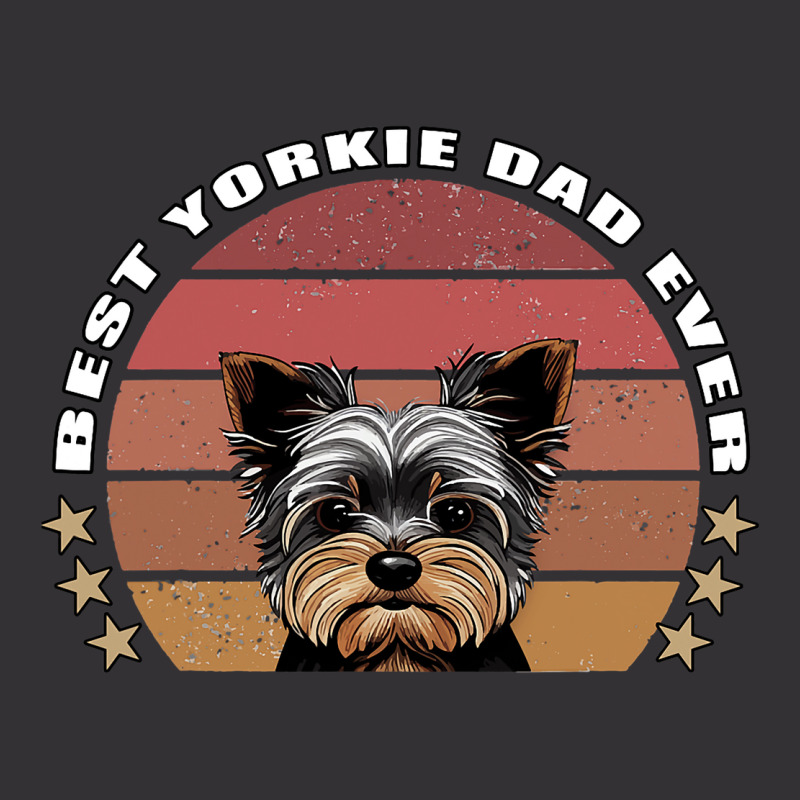 Best Yorkie Dad Ever Yorkshire Terrier Vintage Ret Vintage Hoodie | Artistshot