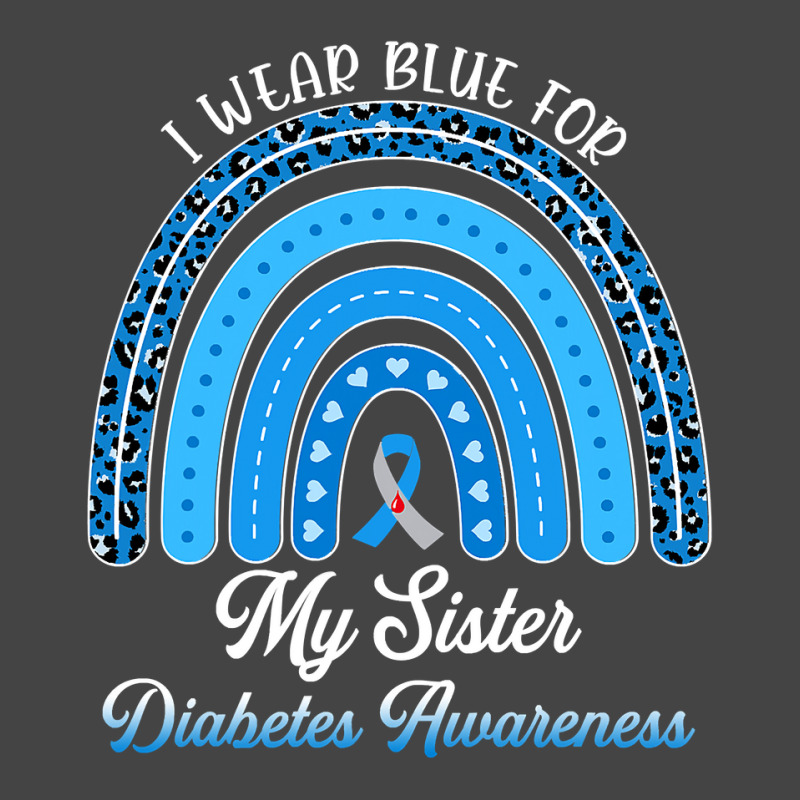 Diabetes Diabetic Rainbow I Wear Blue For My Sister Type 1 47 Diabetes Basic T-shirt by permad | Artistshot