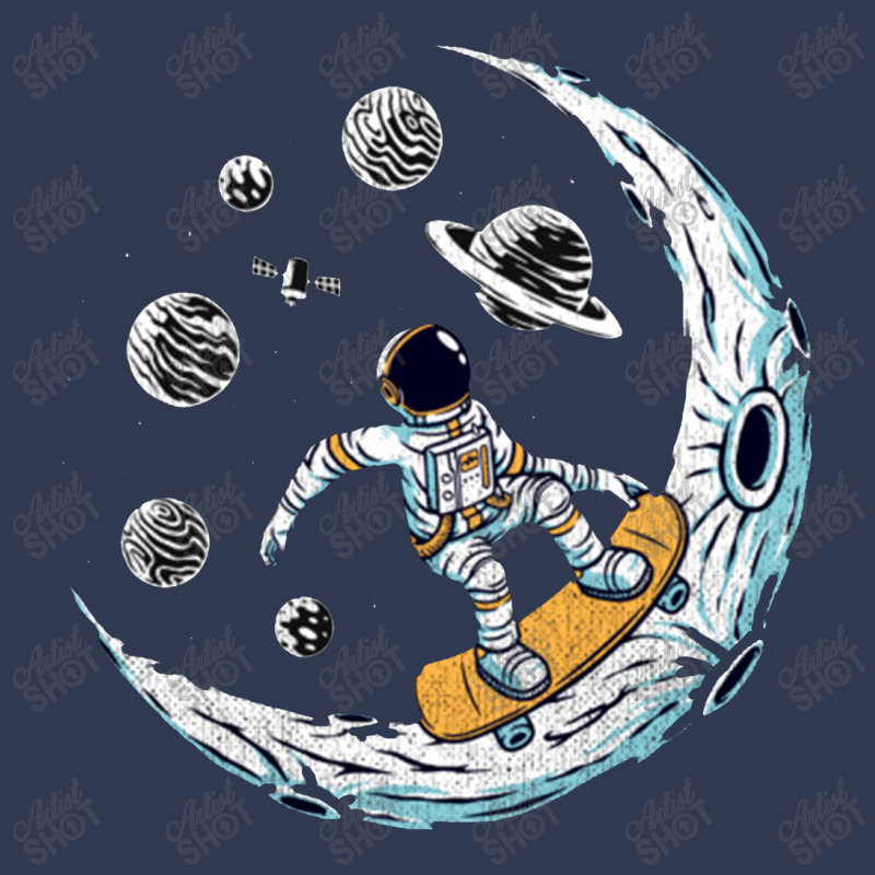 Skating Astronaut Moon Basic T-shirt | Artistshot