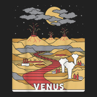 Vintage Retro Venus National Park   Visit Venus Linear Art Basic T-shirt | Artistshot