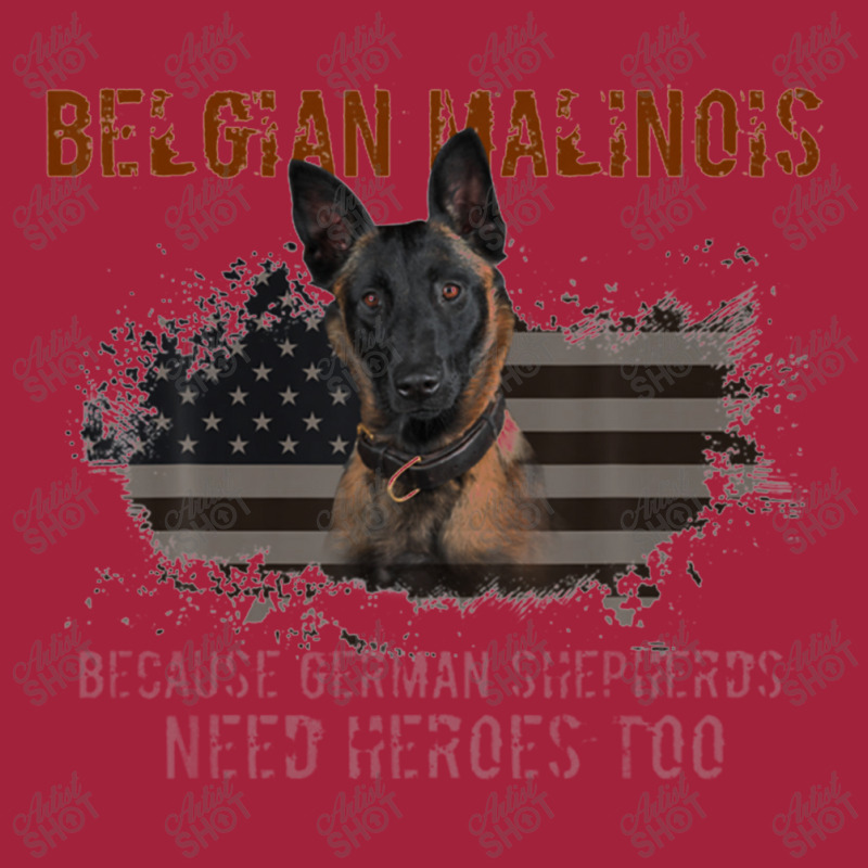 Belgian Malinois American Flag Funny Dog Gift Basic T-shirt by GindhiArt | Artistshot