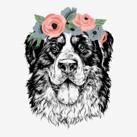 Bernese Mountain Dog With Floral Headband Bmd Bern Adjustable Cap | Artistshot