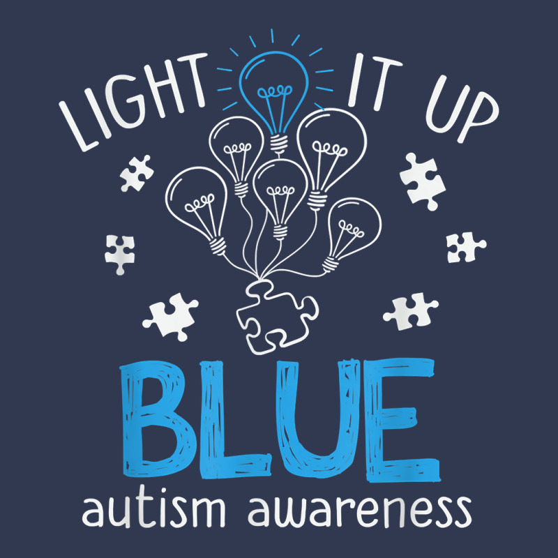 Light It Up Blue Autism Awareness Autistic Puzzle Piece T Shirt Basic T-shirt by waltervanderwilt1 | Artistshot