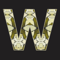 Letter W T  Shirt Letter W Monogram Olive Green Abstract Pattern Paint T-shirt | Artistshot