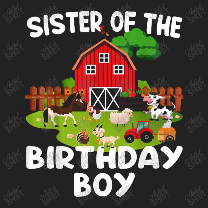 Barnyard Birthday Farm Animals Sister Birthday Boy Basic Youth T-shirt by kurniawanm | Artistshot