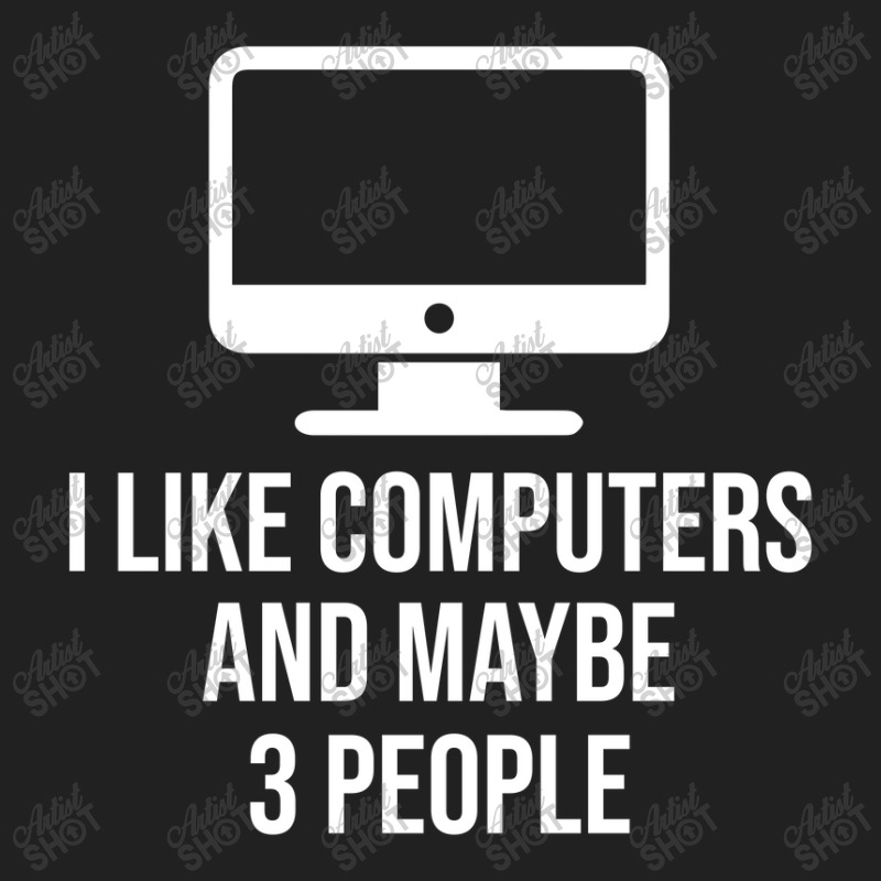 I Like Computers And Maybe 3 People Basic Youth T-shirt by thebestisback | Artistshot