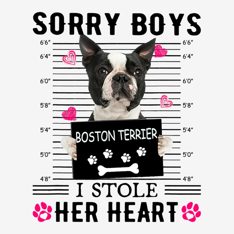 Black Boston Terrier Sorry Boys I Stole Her Heart Adjustable Cap by FriedaBarcia | Artistshot