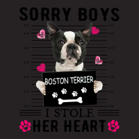 Black Boston Terrier Sorry Boys I Stole Her Heart Vintage Cap | Artistshot