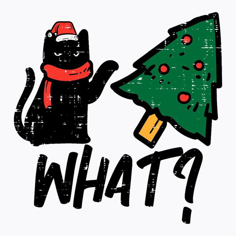 Black Cat Tipping Christmas Tree What Funny Men Wo T-shirt | Artistshot