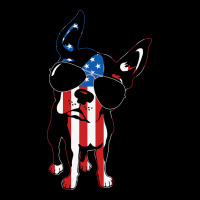 Boston Terrier Dog T Shirt American Flag Independe Cropped Sweater | Artistshot