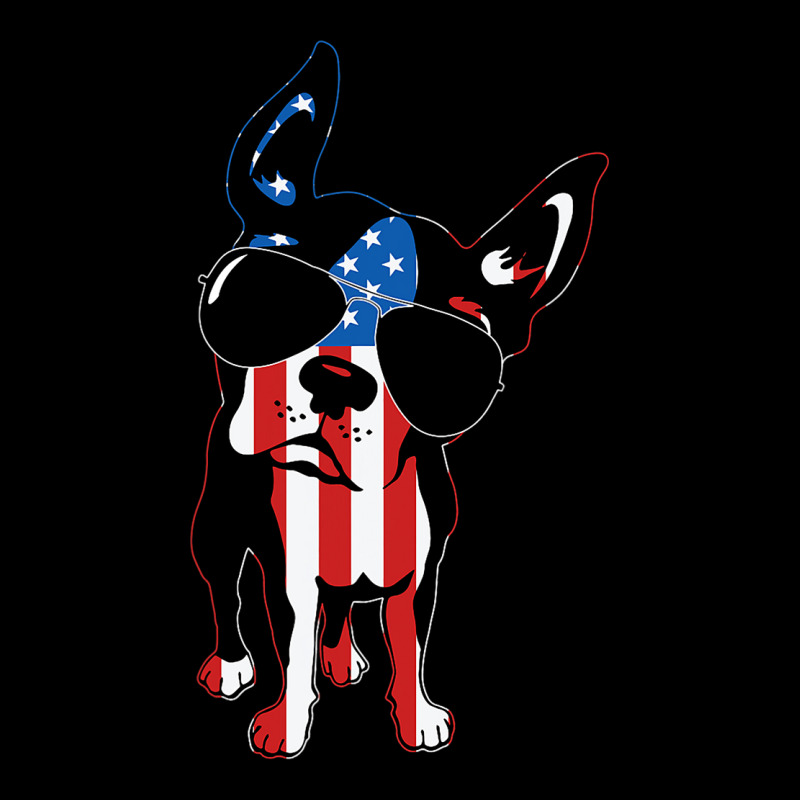 Boston Terrier Dog T Shirt American Flag Independe Cropped Sweater by NAOMIMONTGOMERY | Artistshot