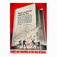 Books Are Weapons In The War Of Ideas Ww2 Propaganda Poster T Shirt Raglan Crop Top | Artistshot