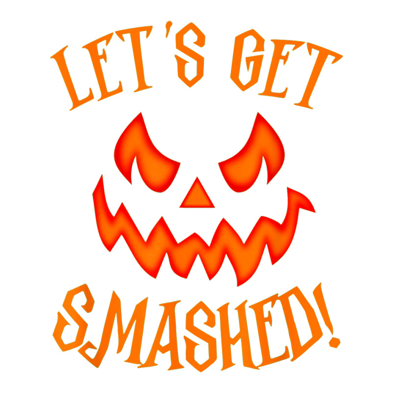 Pumpkin Matching Halloween Shirt Lets Get Smashed Raglan Crop Top by Premium | Artistshot