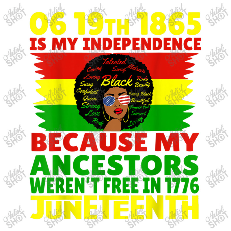 Happy Juneteenth Is My Independence Day Free Black 1865 Characters Vid Raglan Crop Top by RoyDesign | Artistshot