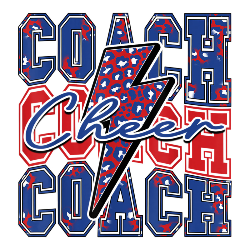 Cheer Coach Lightning Bolt Cheer Leopard Blue Red Raglan Crop Top by Hoodies | Artistshot