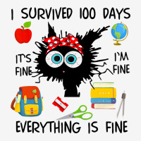 100th Day Of School Its Fine Im Fine Everythings F Adjustable Cap | Artistshot