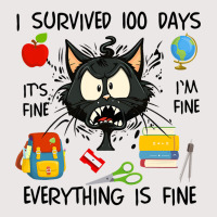 100th Day Of School Its Fine Im Fine Everythings F Pocket T-shirt | Artistshot