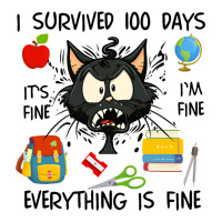 100th Day Of School Its Fine Im Fine Everythings F 3/4 Sleeve Shirt | Artistshot