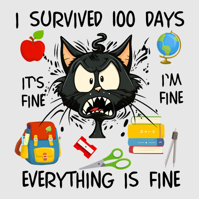 100th Day Of School Its Fine Im Fine Everythings F Hoodie & Jogger Set | Artistshot