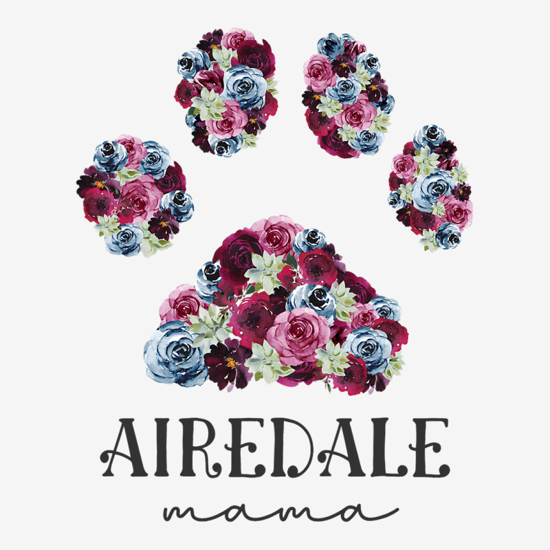 Airedale Terrier Mama Floral Paw Dog Mom 3 Adjustable Cap by SamiaJarar | Artistshot