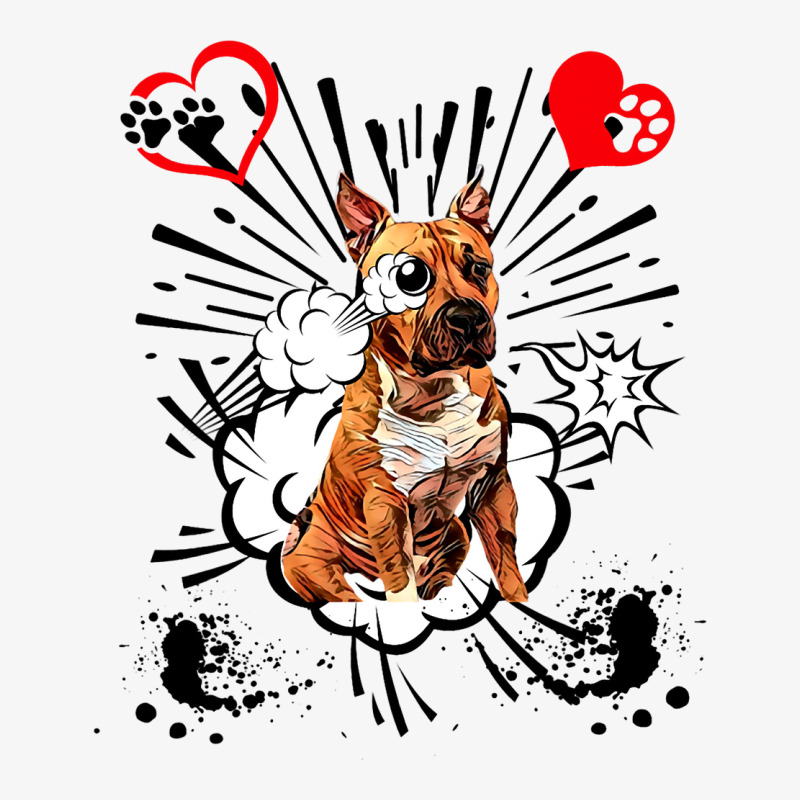 American Staffordshire Terrier Dog 3 Ladies Fitted T-Shirt by EdwardVadez | Artistshot