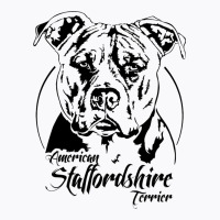 American Staffordshire Terrier Dog Breed Portrait  T-shirt | Artistshot