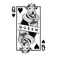 Airedale Terrier Queen Of Hearts Funny Dog Lover P Unisex Hoodie | Artistshot