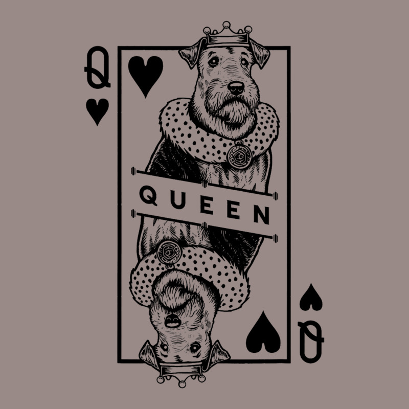 Airedale Terrier Queen Of Hearts Funny Dog Lover P Vintage T-Shirt by EmranKwak | Artistshot