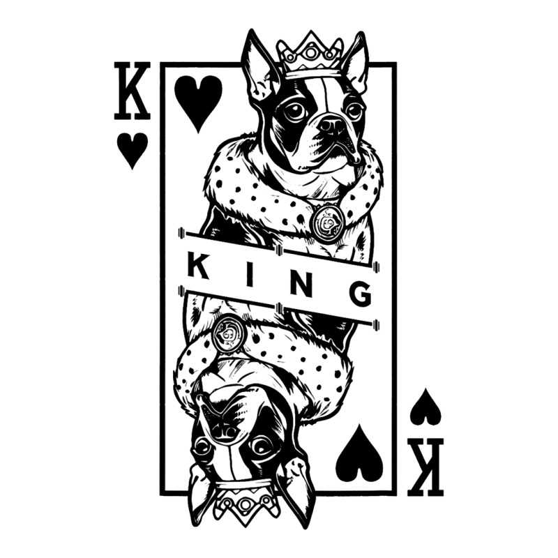 Boston Terrier King Of Hearts Cute Dog Playing Car Crop Top by MaylynOyler | Artistshot