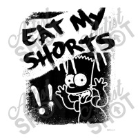 The Simpsons Bart Simpson Eat My Shorts Spray Paint Graffiti Premium T Raglan Crop Top | Artistshot