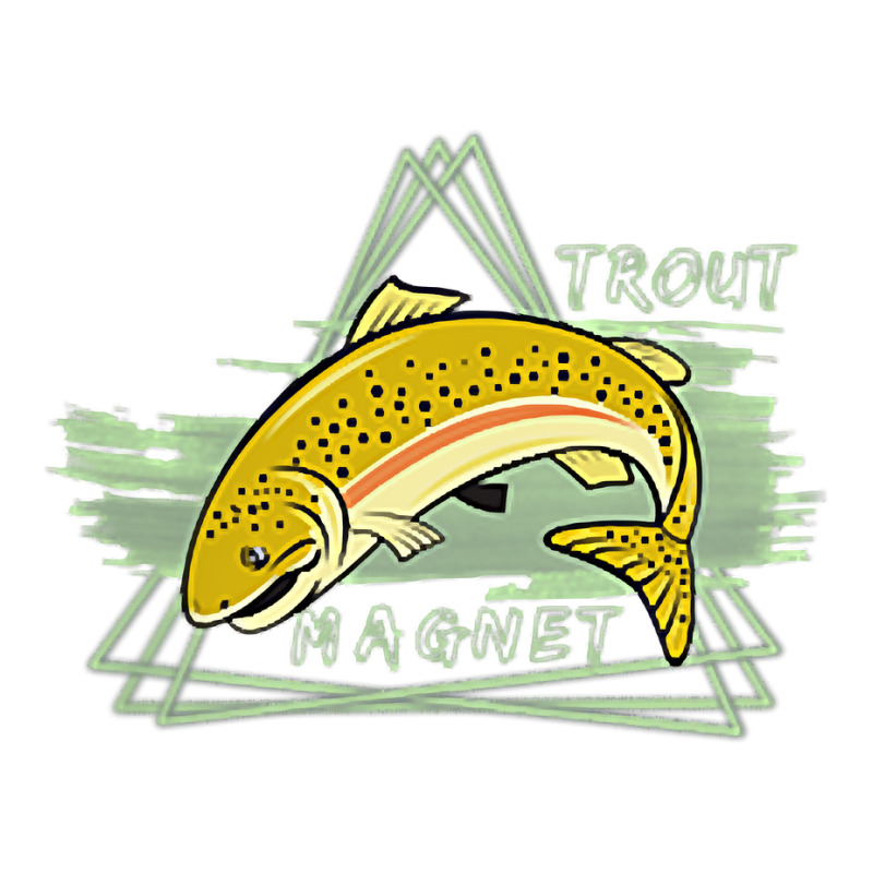 Trout Fishing Magnet   Steelhead Rainbow   Dad Birthday Gift T Shirt Raglan Crop Top by cm-arts | Artistshot