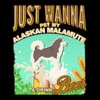 Alaskan Malamute T  Shirt Dog Owner, Just Wanna Pet My Alaskan Malamut Pocket T-shirt | Artistshot