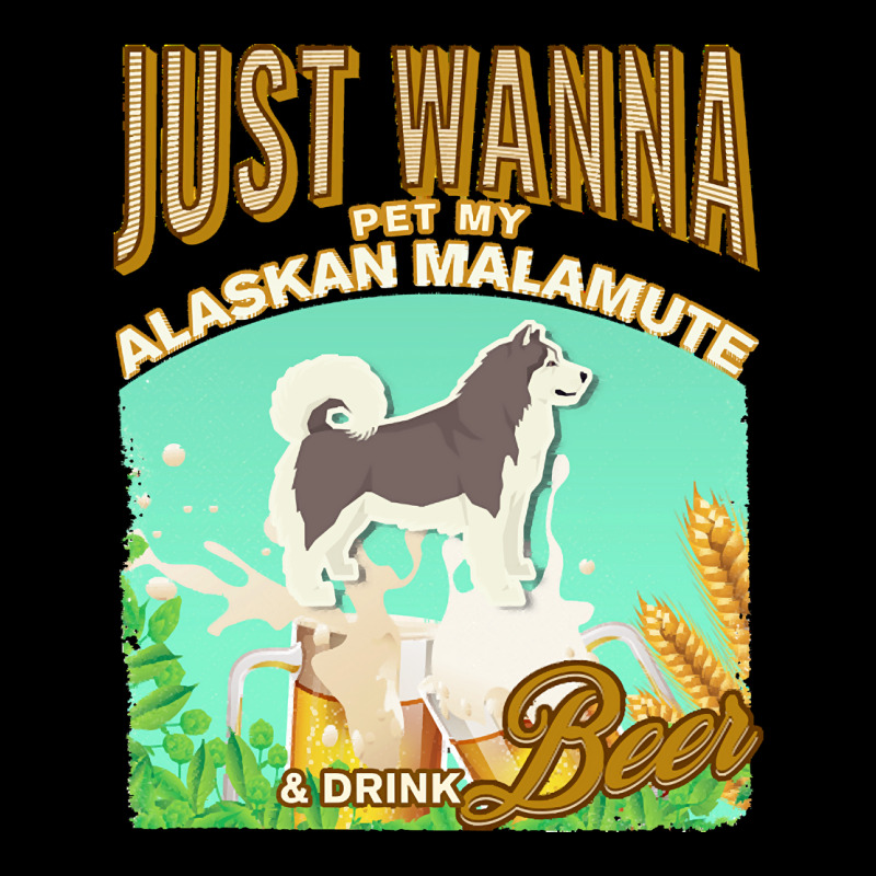 Alaskan Malamute T  Shirt Dog Owner, Just Wanna Pet My Alaskan Malamut Men's 3/4 Sleeve Pajama Set | Artistshot