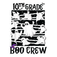 10th Grade Boo Crew Teacher Student Team Spooky Babe Ghost Raglan Crop Top | Artistshot