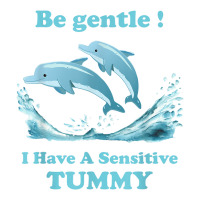 Dolphin Be Gentle I Have A Sensitive Tummy Raglan Crop Top | Artistshot