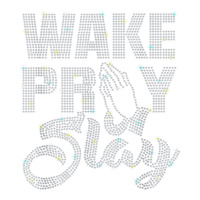 Wake Pray Slay Rhinestone Funny Christian For Birthday Girl Raglan Crop Top | Artistshot