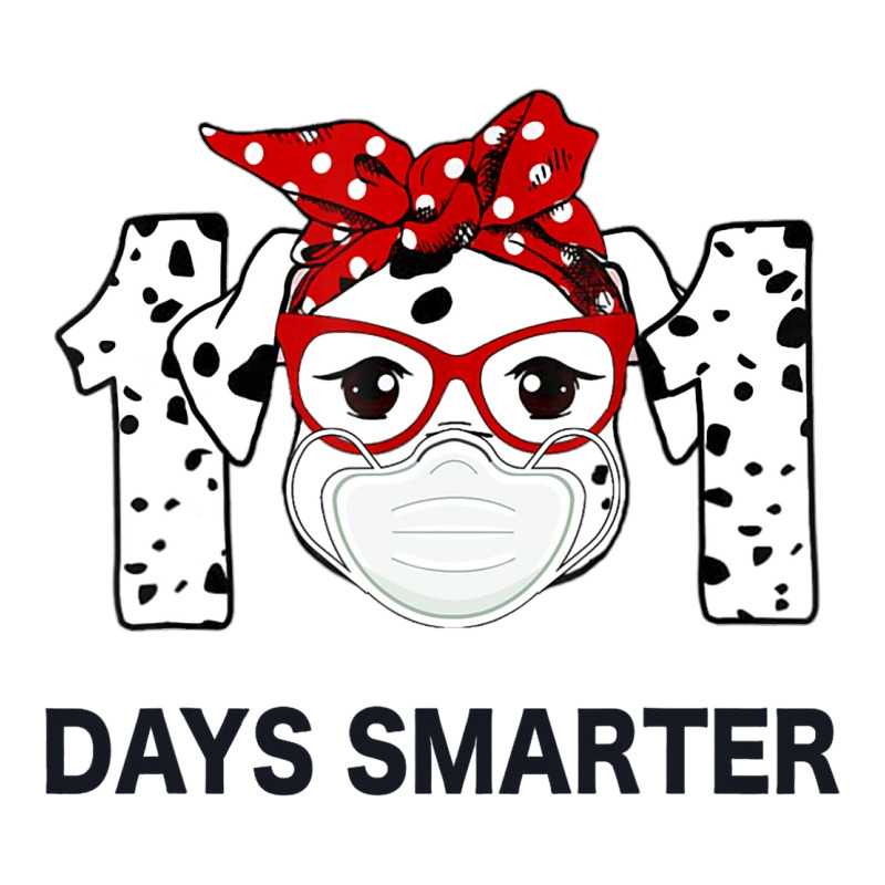 101 Days Smarter Dalmatian Dog Face Mask 100th Day Zipper Hoodie | Artistshot